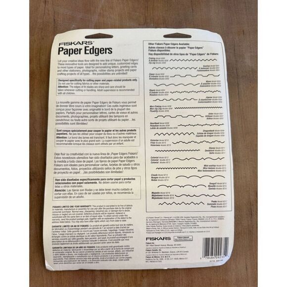 NEW Set 3 Fiskars Photo Scrapbook Paper Edgers Scissors Wave Ripple Stamp - Picture 5 of 5